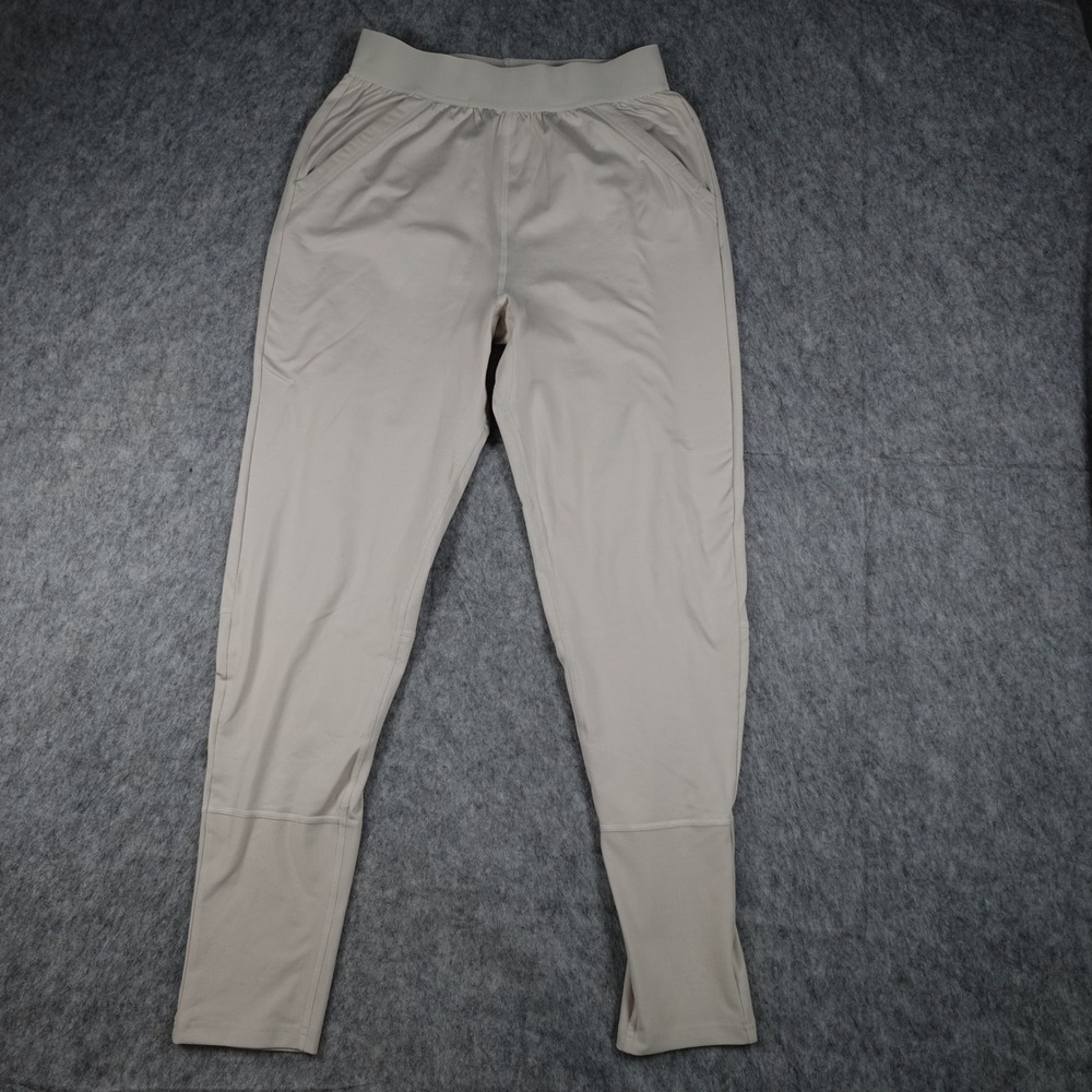 Gymshark Pants Womens Medium Beige‎ High Rise Woven Joggers Athleisure